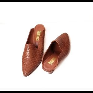 Women's woven spring brown mule
